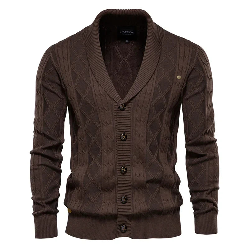 Classic Men's Button Front Sweater