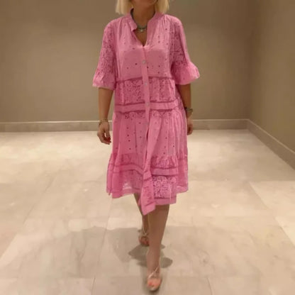 Elegant Floral Women's Dress - VibreMode