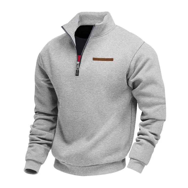 Men's Quarter Zip Sweatshirt Stand Collar