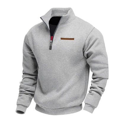 Men's Quarter Zip Sweatshirt Stand Collar