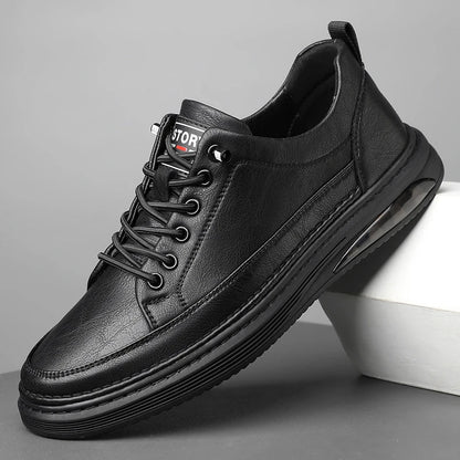 Brown Leather Running Shoes