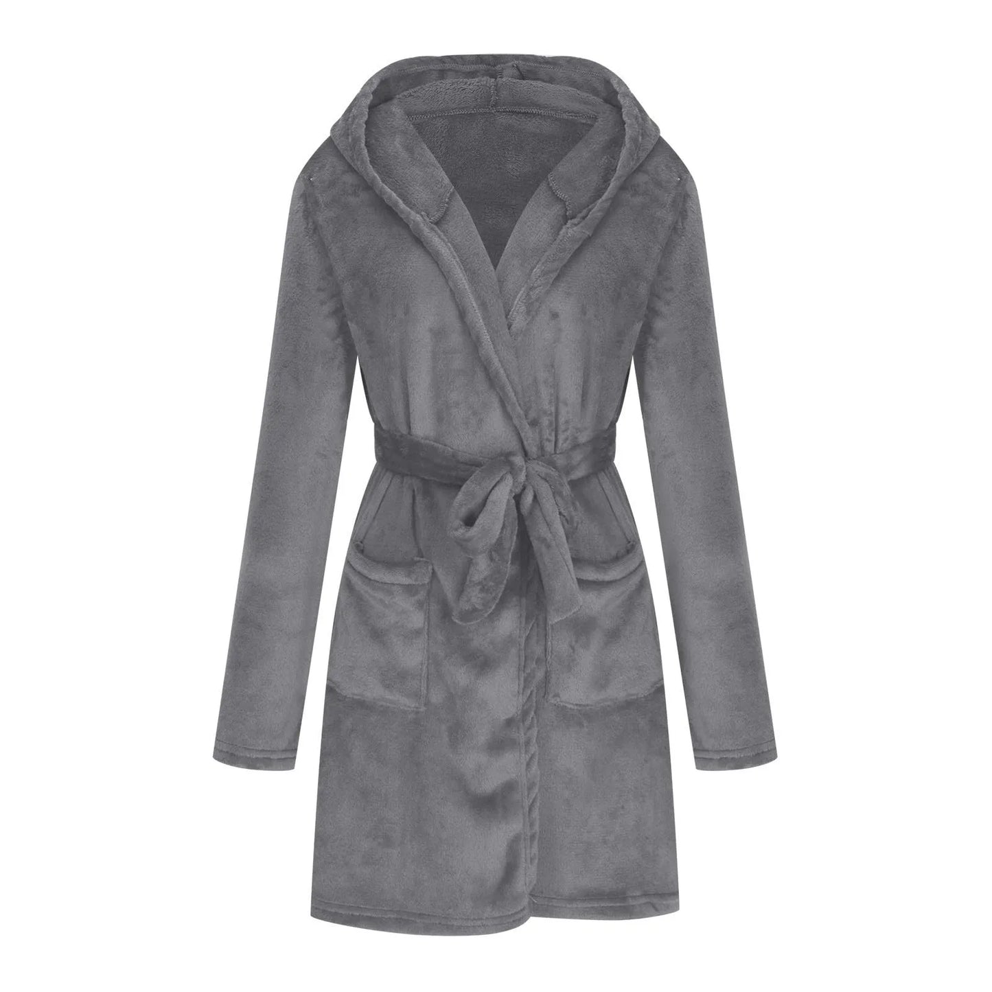 Women's Plush Hooded Robe