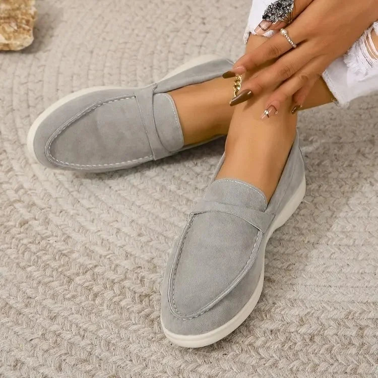 Brown Leather Slip On Shoes