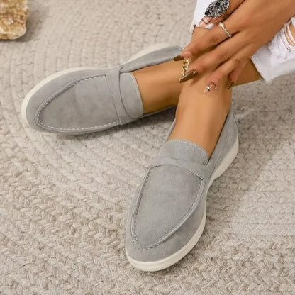 Brown Leather Slip On Shoes