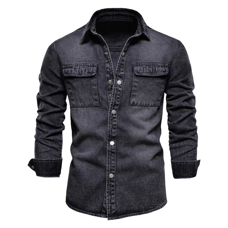 Casual Blue Jeans Shirt - VibreMode