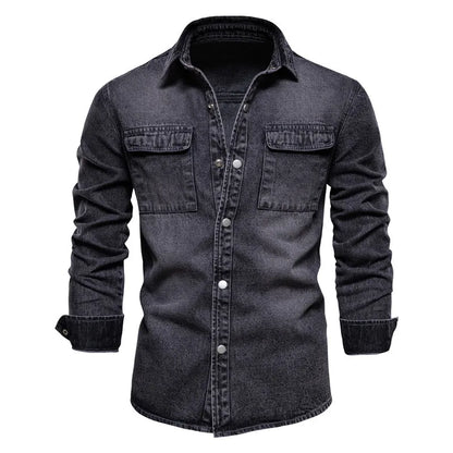 Casual Blue Jeans Shirt - VibreMode