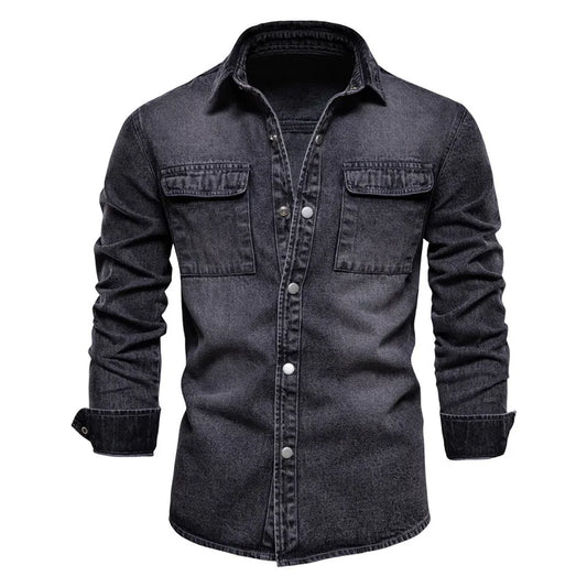 Casual Blue Jeans Shirt - VibreMode