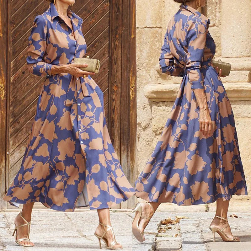 Elegant Womens Floral Maxi Evening Dress