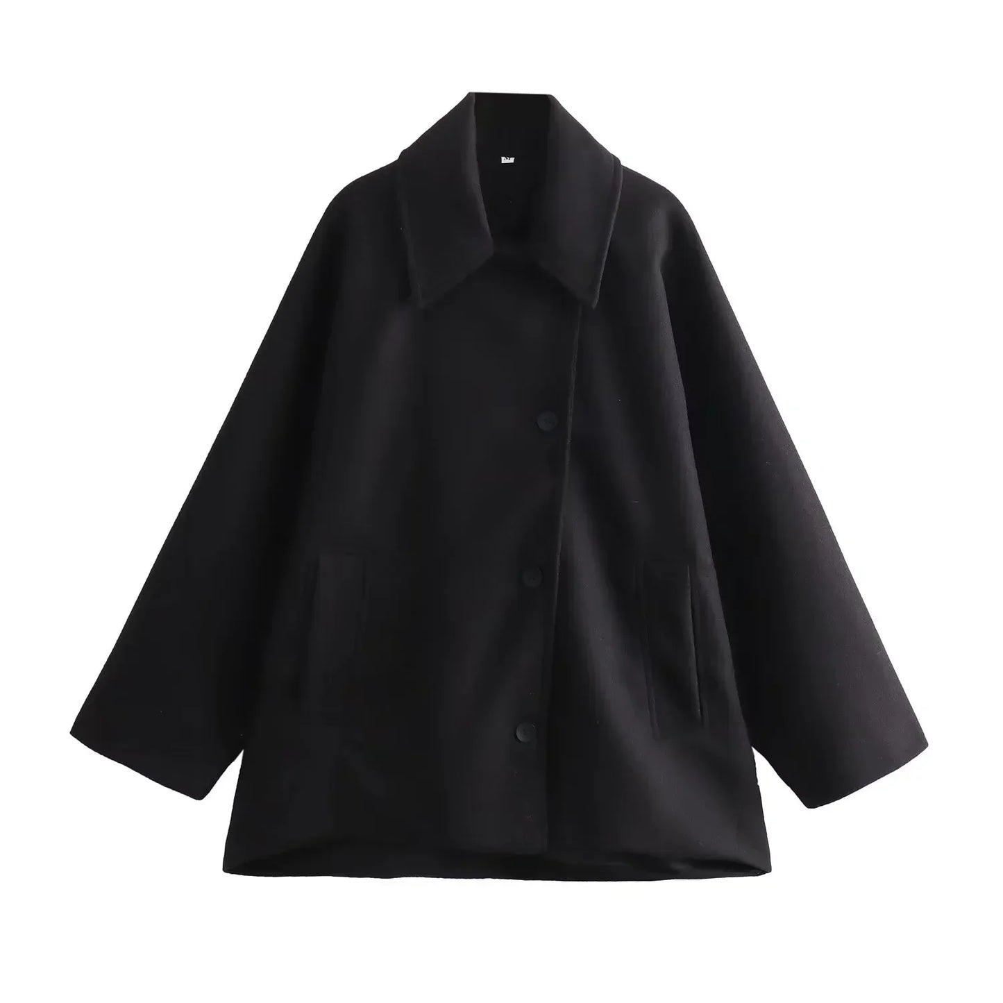 Women's Oversized Winter Coat Long Sleeve Button Front Jacket