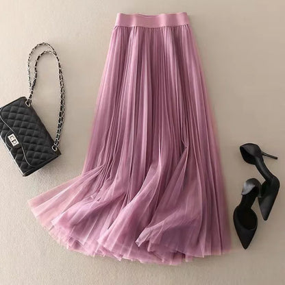 Women's Pleated Flowy Skirt