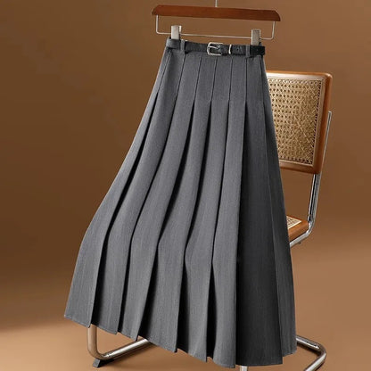 Floral Knee Length Waist Belt Skirt for Women