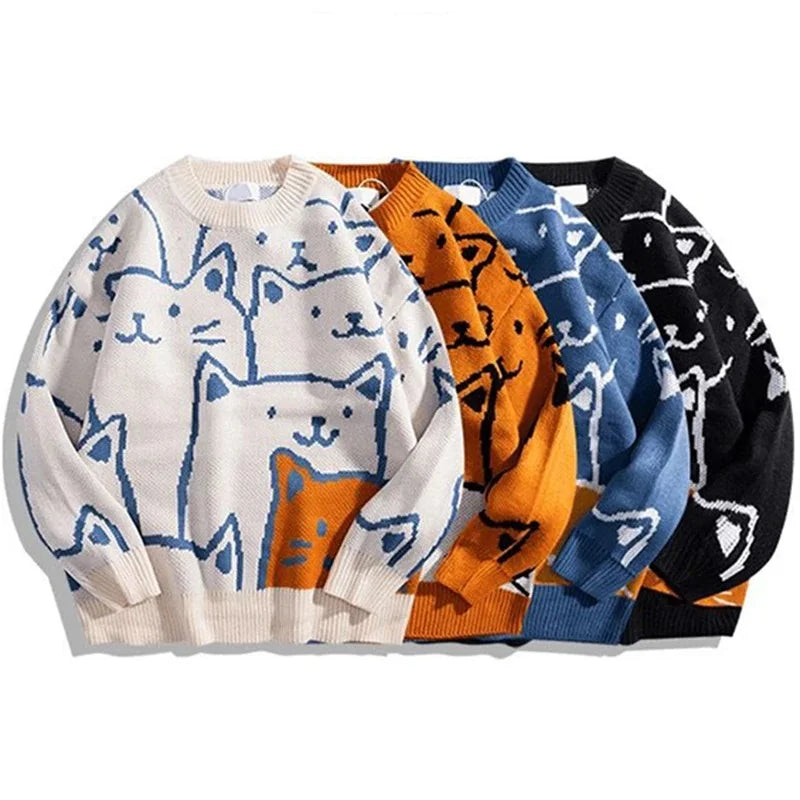 Fun Feline Crew Neck Sweater