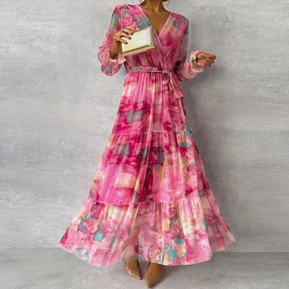 Elegant Floral Handmade Women's Dress