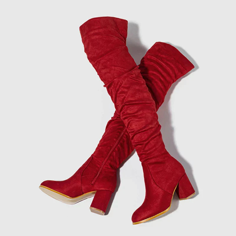Trendy High Heel Knee High Women's Boots