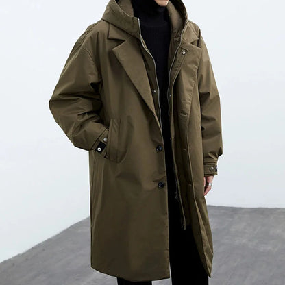 Waterproof Men's Parka Hooded Jacket Coat - VibreMode