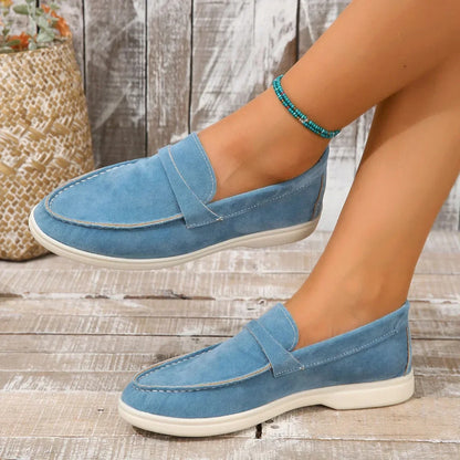 Brown Leather Slip On Shoes
