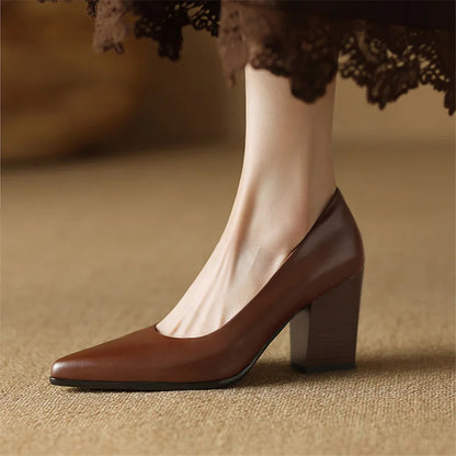 Elegant Women's High Heel Pumps Pointed Toe Office Shoes