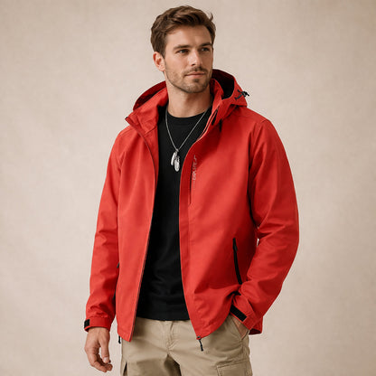 Waterproof Softshell Rain Jacket Windproof Hooded Outdoor Hiking Coat