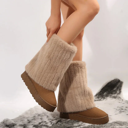 Luxurious Faux Fur Winter Boots - VibreMode