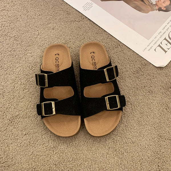 Comfortable Women's Slip On Buckle Sandals