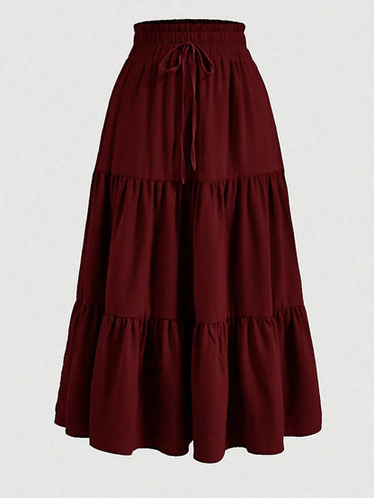 Women's Flowy A-Line Ruffle Skirt