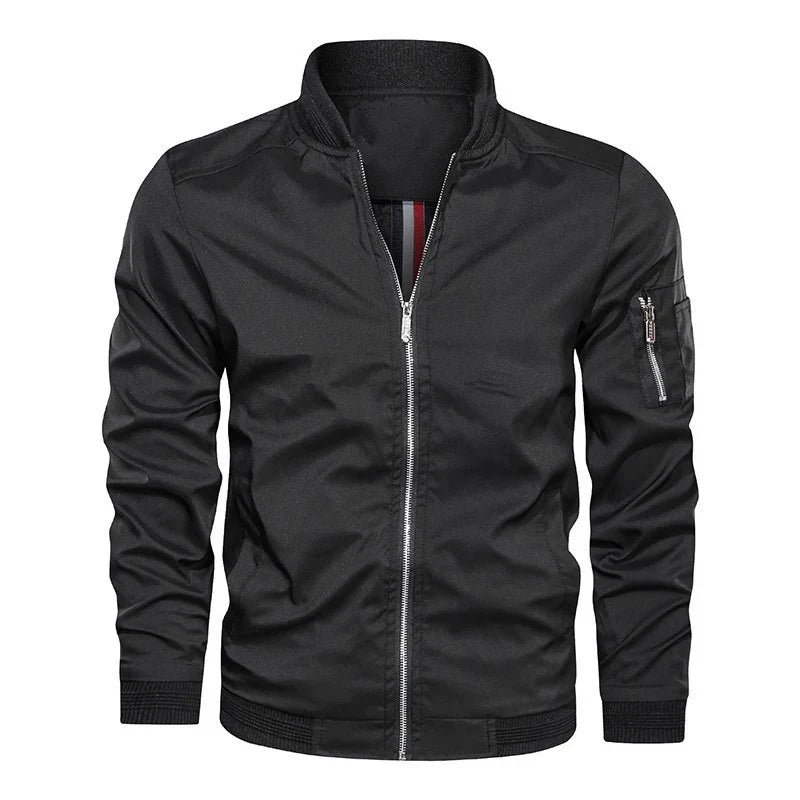 Men's Bomber Jacket Zip Closure