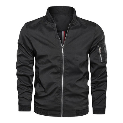 Men's Bomber Jacket Zip Closure