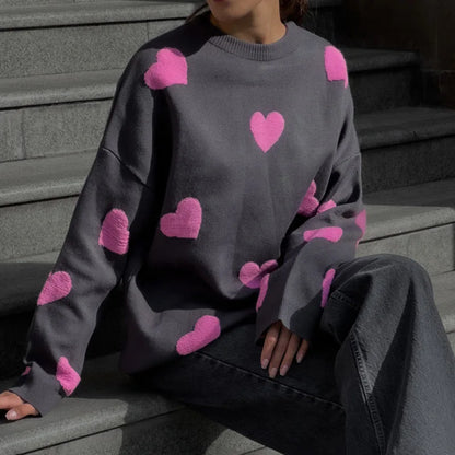 Women's Heart Pattern Sweater