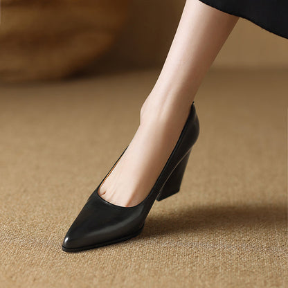 Elegant Women's High Heel Pumps Pointed Toe Office Shoes