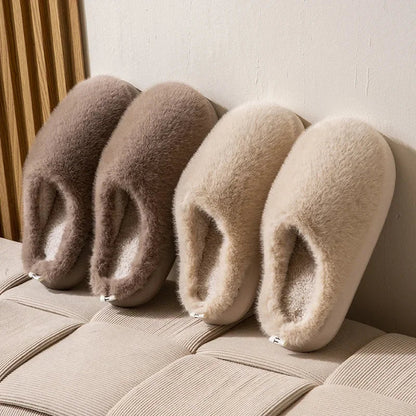 Women's Plush Indoor Slippers Soft Warm Lining Closed Toe