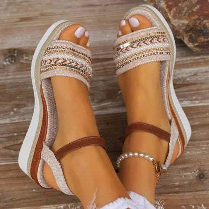 Women's Wedge Sandals Boho Style