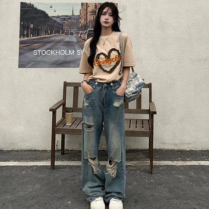 Ripped Vintage Style Jeans