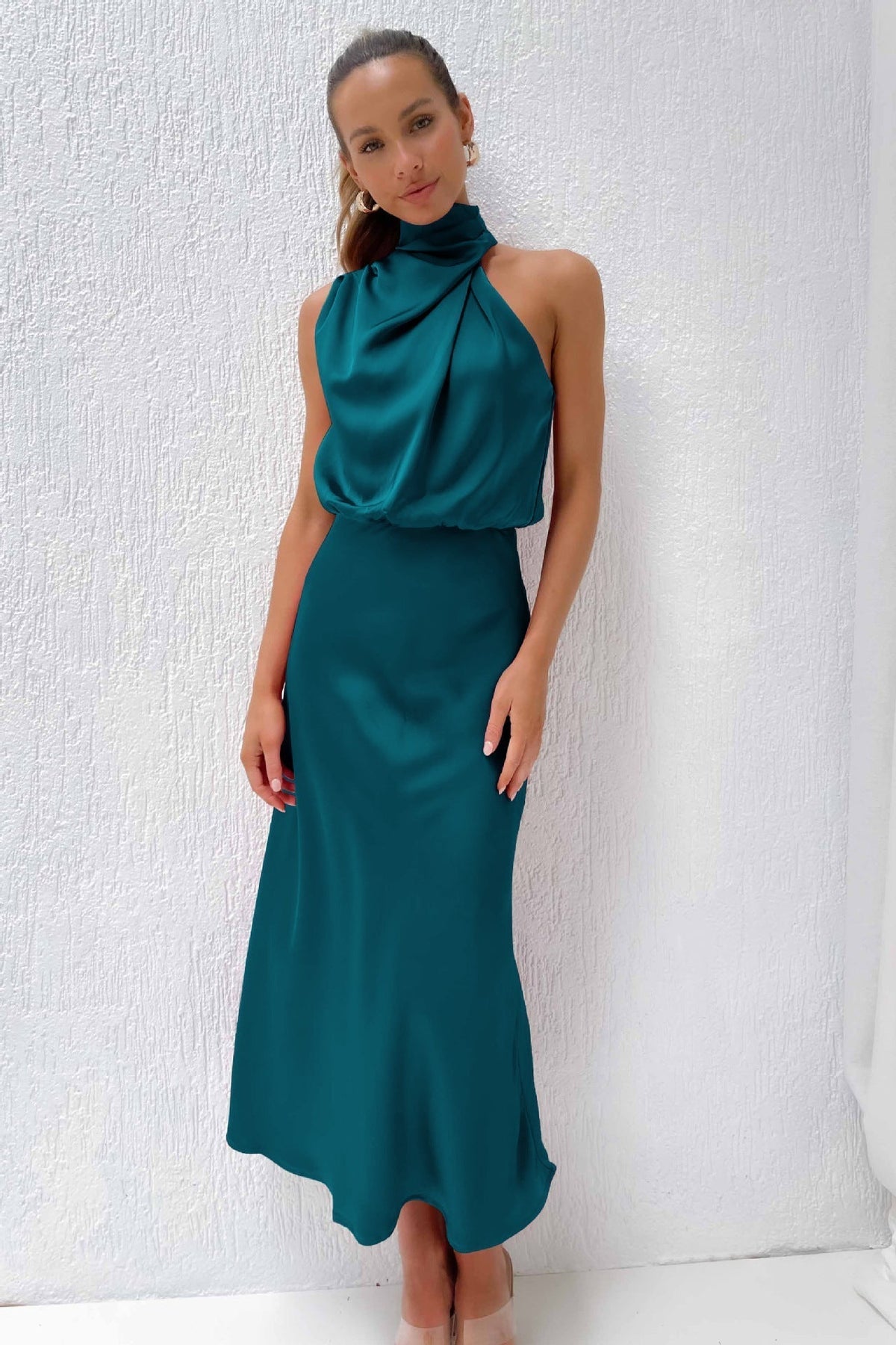 Elegant Women's Halter Evening Dress