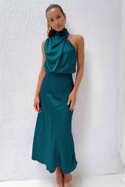 Elegant Women's Halter Evening Dress