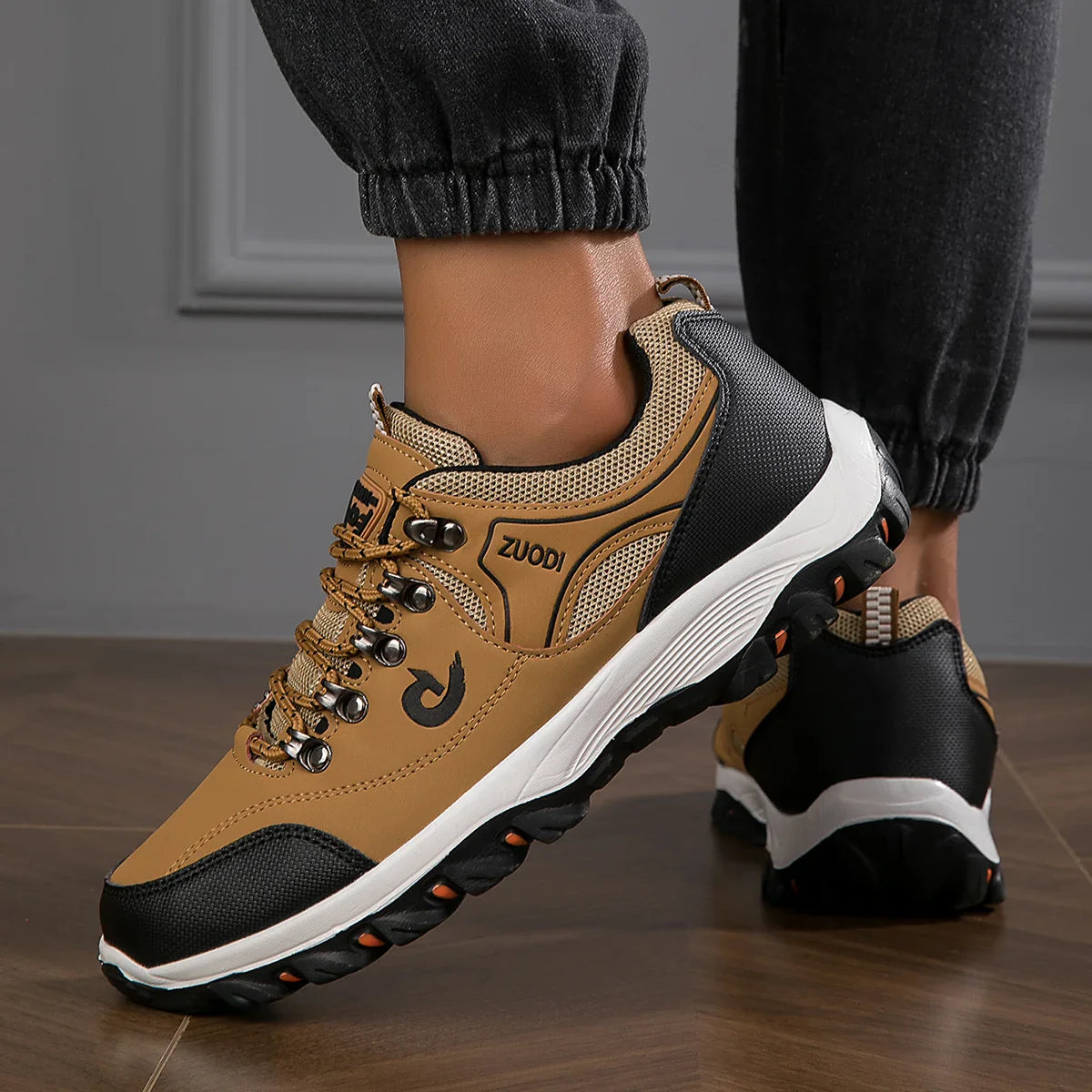 Men's Comfortable Hiking Boots Waterproof Grip Trail Running Shoes