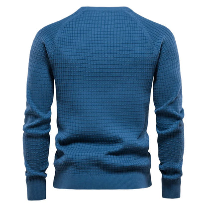 Men's Grid Pattern Sweater