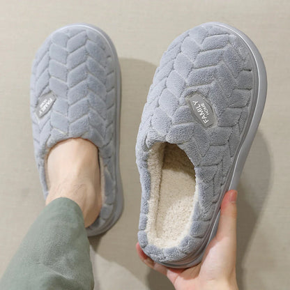 Women's Quilted Indoor Slippers Thick Plush Lining