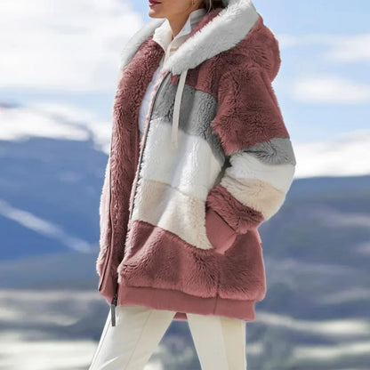 Women's Fleece Jacket Warm Hooded