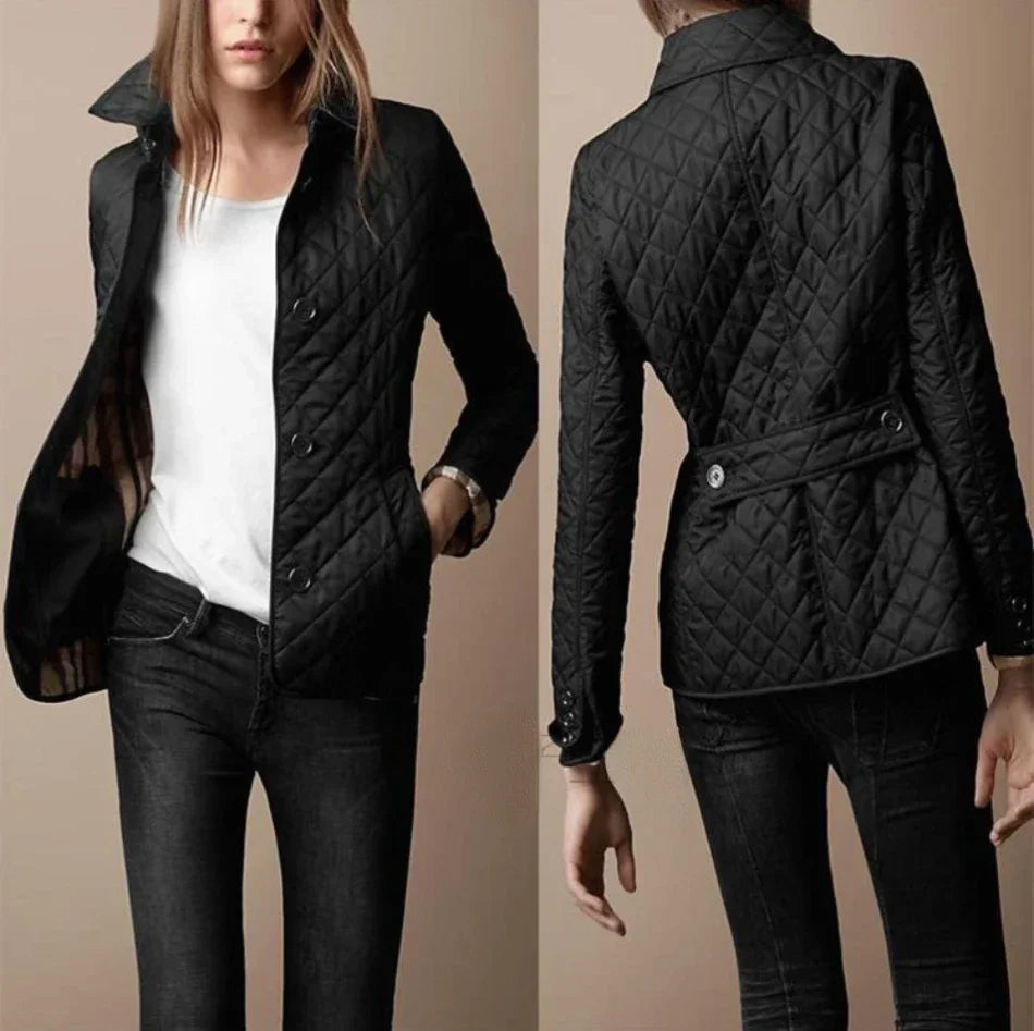 Harper | Ladies Lightweight Padded Button Front Coat