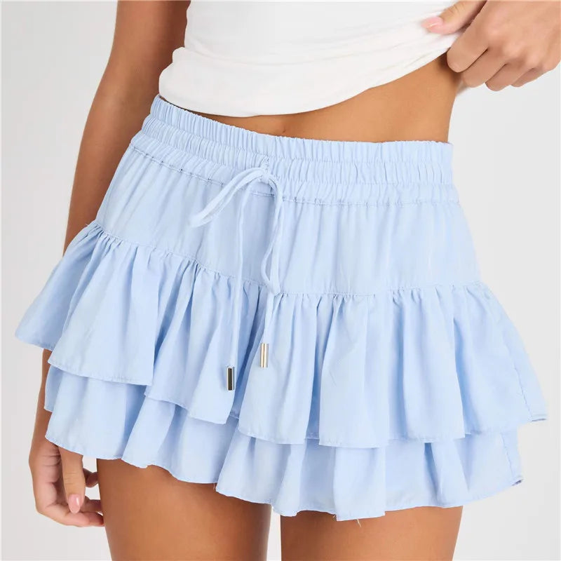 Women's Mini Ruffle Skirt - VibreMode