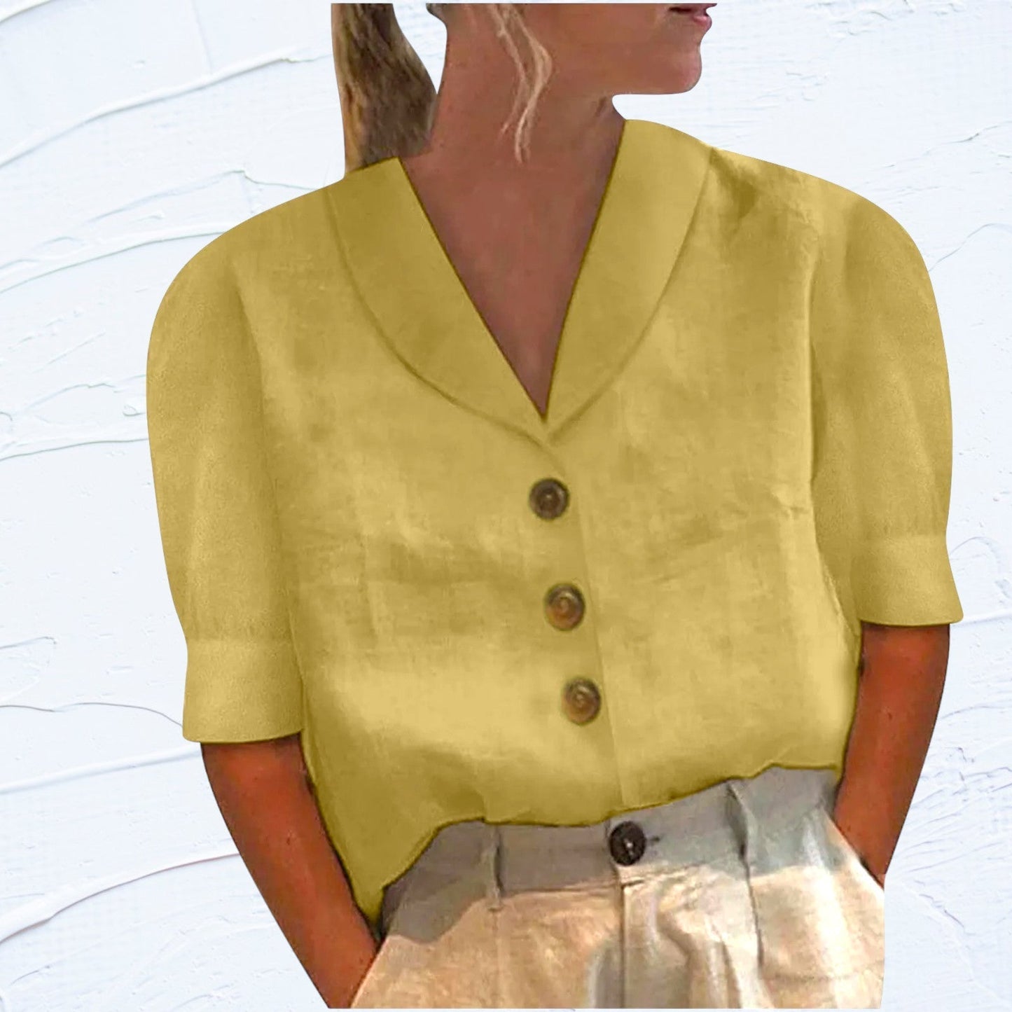Women's Linen Blouse Elegant