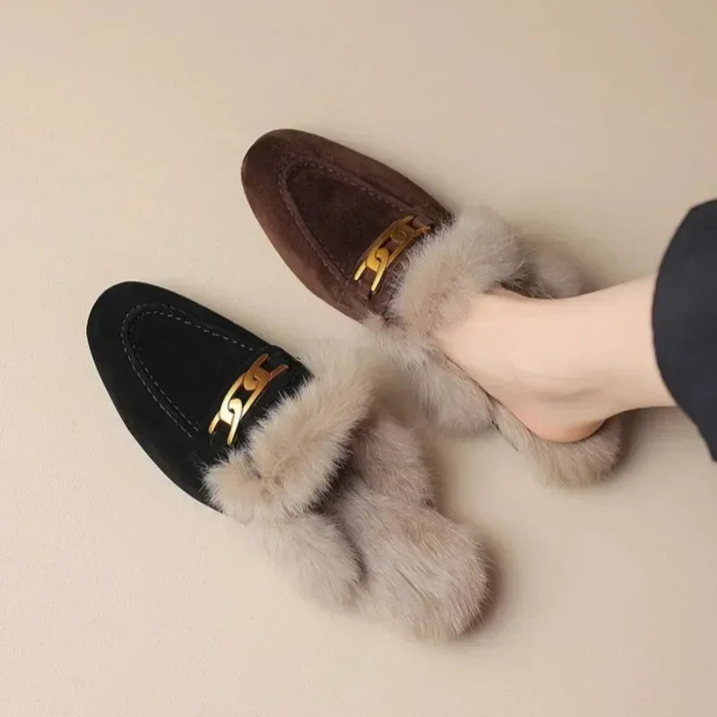 Women's Fur Mules Madona Whisper - VibreMode