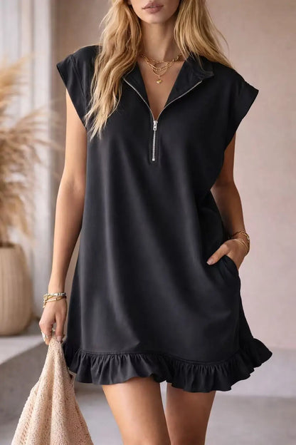 Women's Sleeveless Ruffle Dress