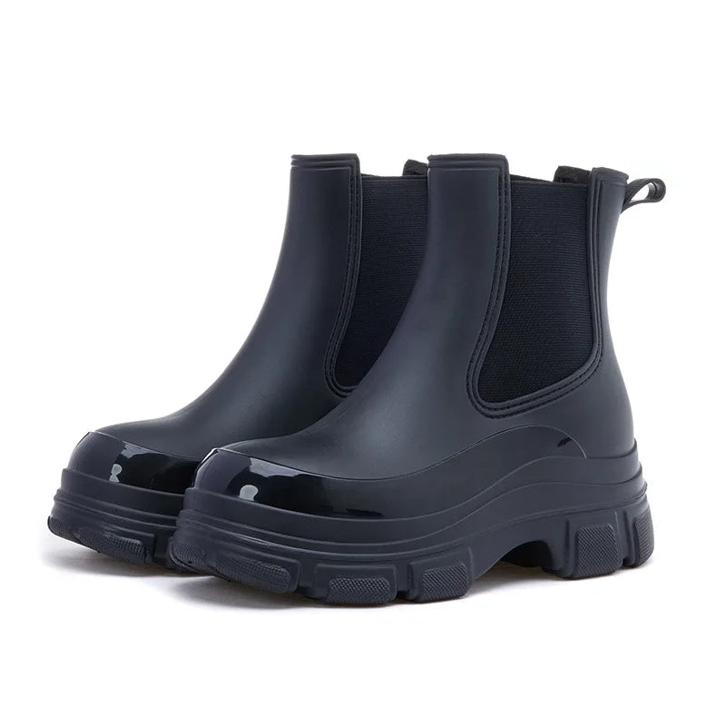Women's Waterproof Chelsea Boots Chunky Slip-Resistant Outsole