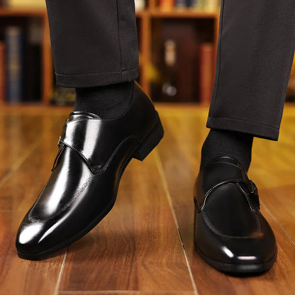 Men's Leather Monk Strap Loafers