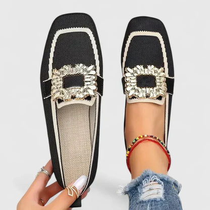 Ladies Comfortable Decorative Slip On Loafers Shoes