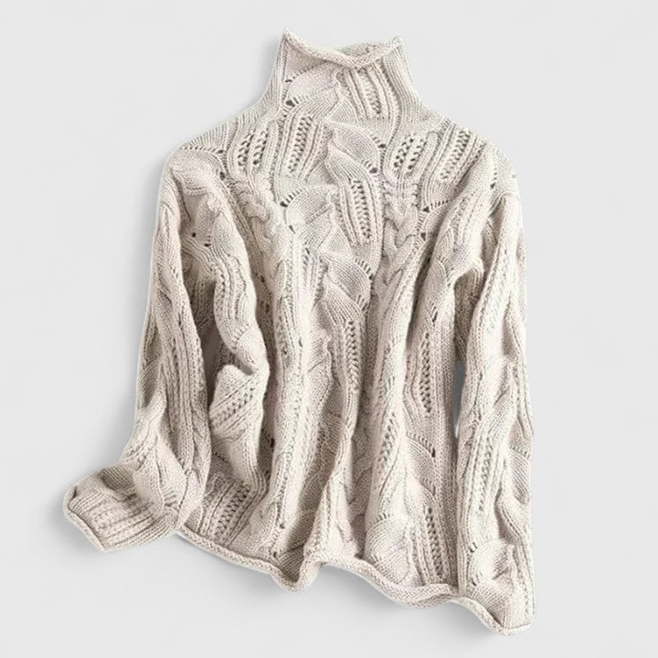 Soft Cable Knit Women's Turtleneck Jumper