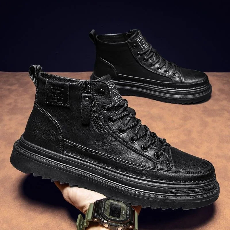 Men's Leather Sneakers Gladiator Style