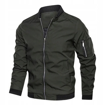 Men's Bomber Jacket Zip Closure