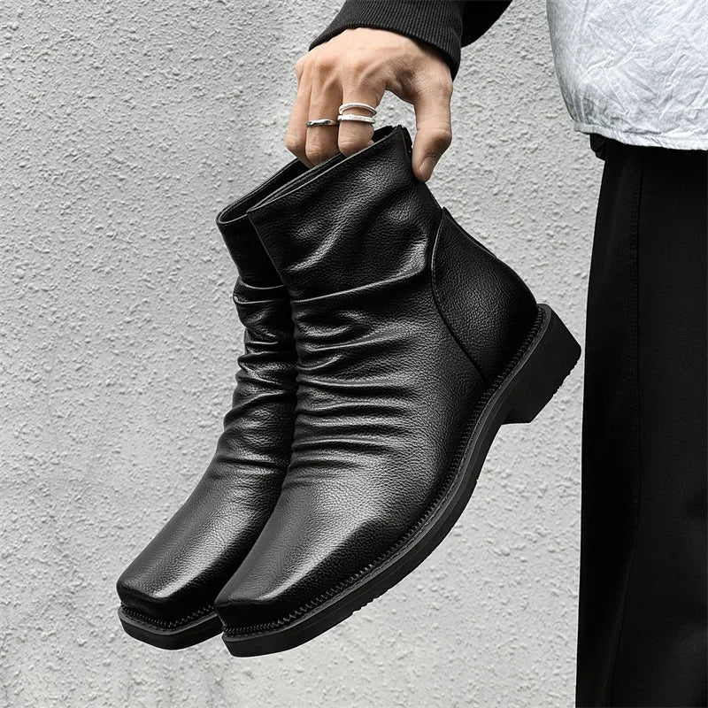 Brunello Men's Leather Ankle Boot